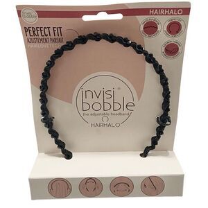 Invisibobble HAIRHALO Black Sparkle Hanging Pack NWT